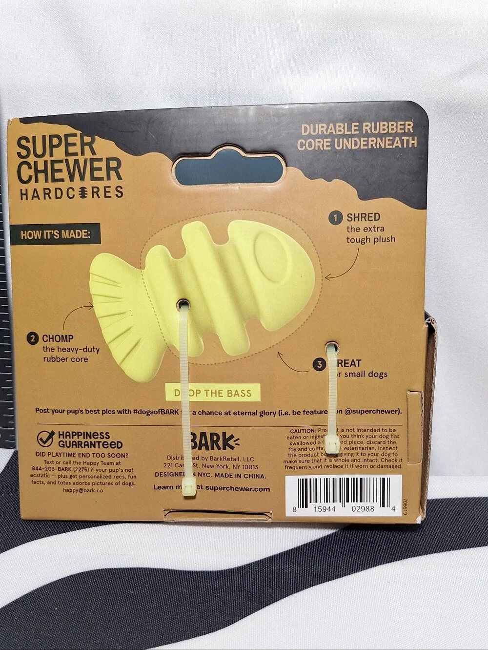 NWT Bark Super Chewer Hard Cores Dog Toy S